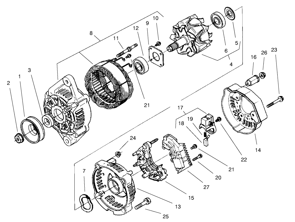Alternator Assembly No. 98-7693