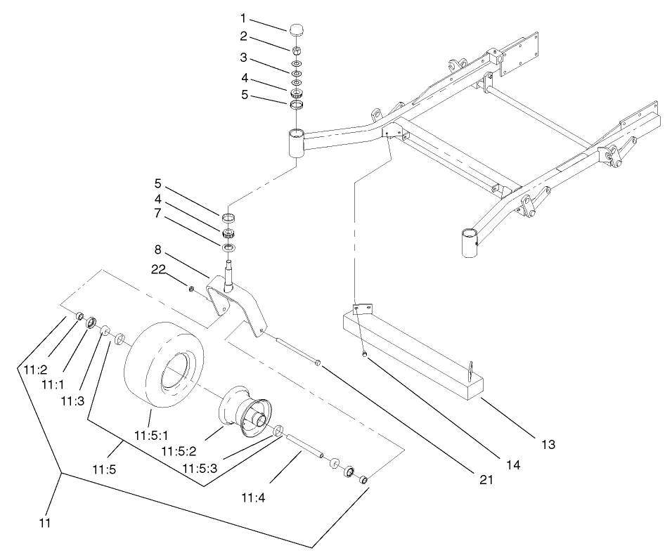 Caster and Wheel Assembly