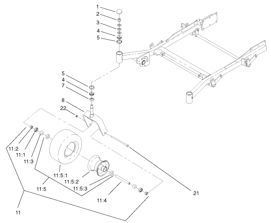 Caster and Wheel Assembly