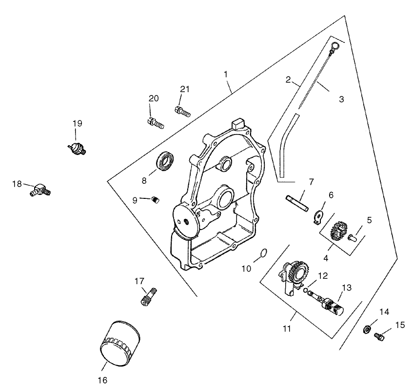 Oil Pan/Lubrication Assembly-Group 3 Kohler CH23S-76550