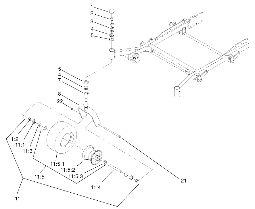 Caster and Wheel Assembly