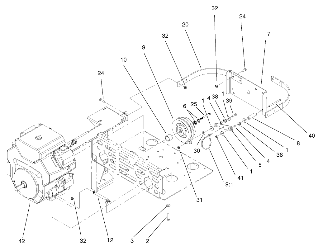 Engine and Clutch Assembly