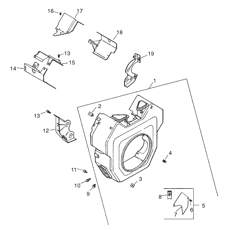 Group 6-Blower Housing and Baffle Assembly Kohler CH25S-68695