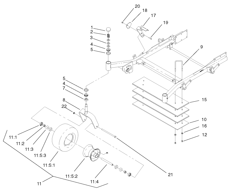 Caster and Wheel Assembly