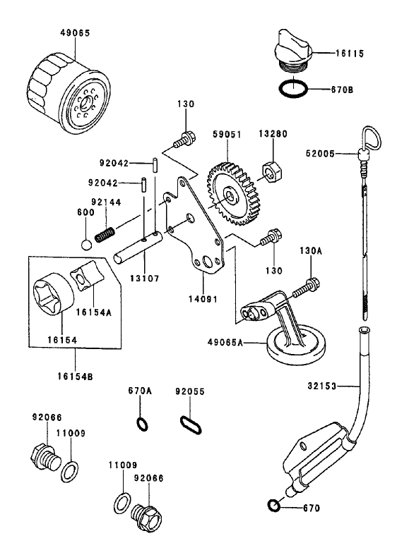 Lubrication Equipment Assembly Kawasaki FD750D-AS03