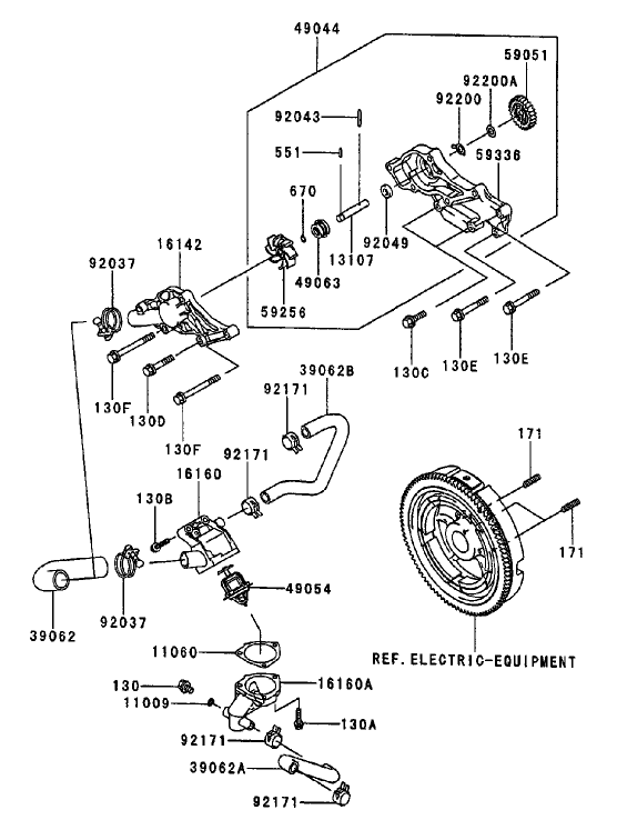 Cooling Equipment Assembly Kawasaki FD750D-AS03