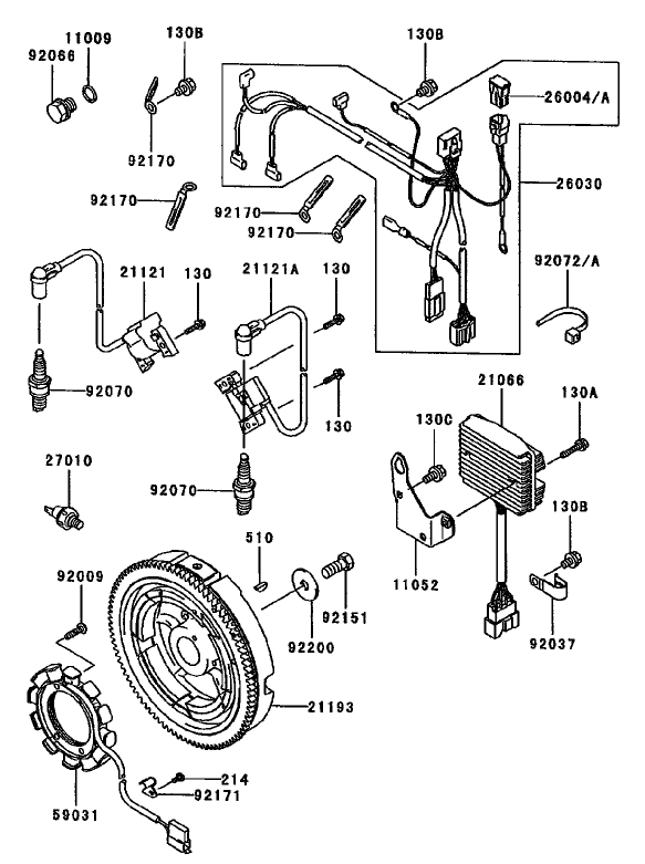 Electric Equipment Assembly Kawasaki FD750D-AS03