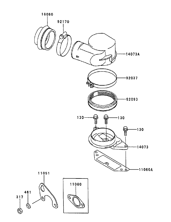 Air-Filter/Muffler (Kawasaki FD750D-AS03)