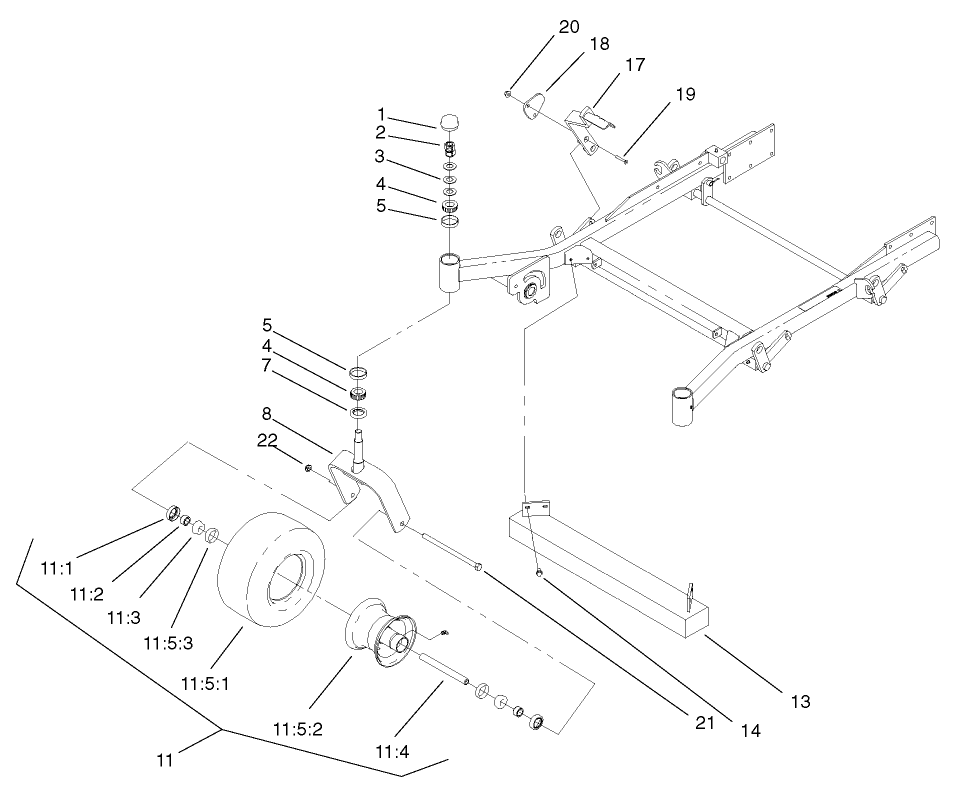Caster and Wheel Assembly