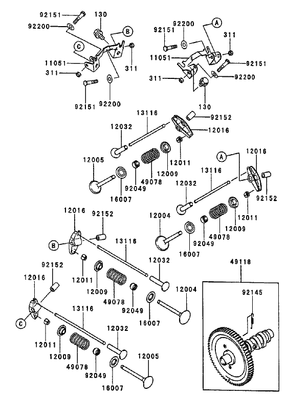 Valve/Camshaft (Kawasaki FD750D-AS03)