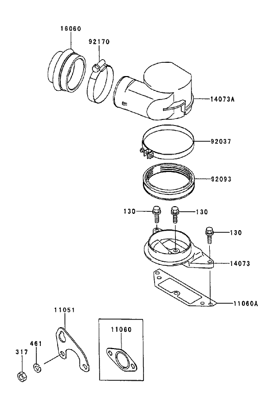Air-Filter/Muffler (Kawasaki FD750D-AS03)