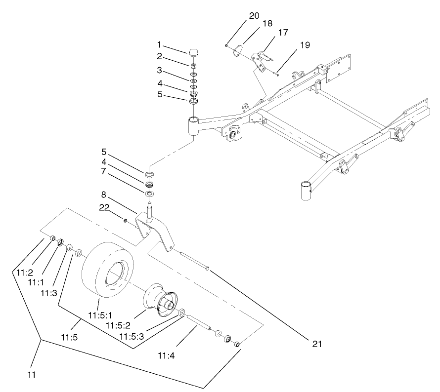 Caster and Wheel Assembly