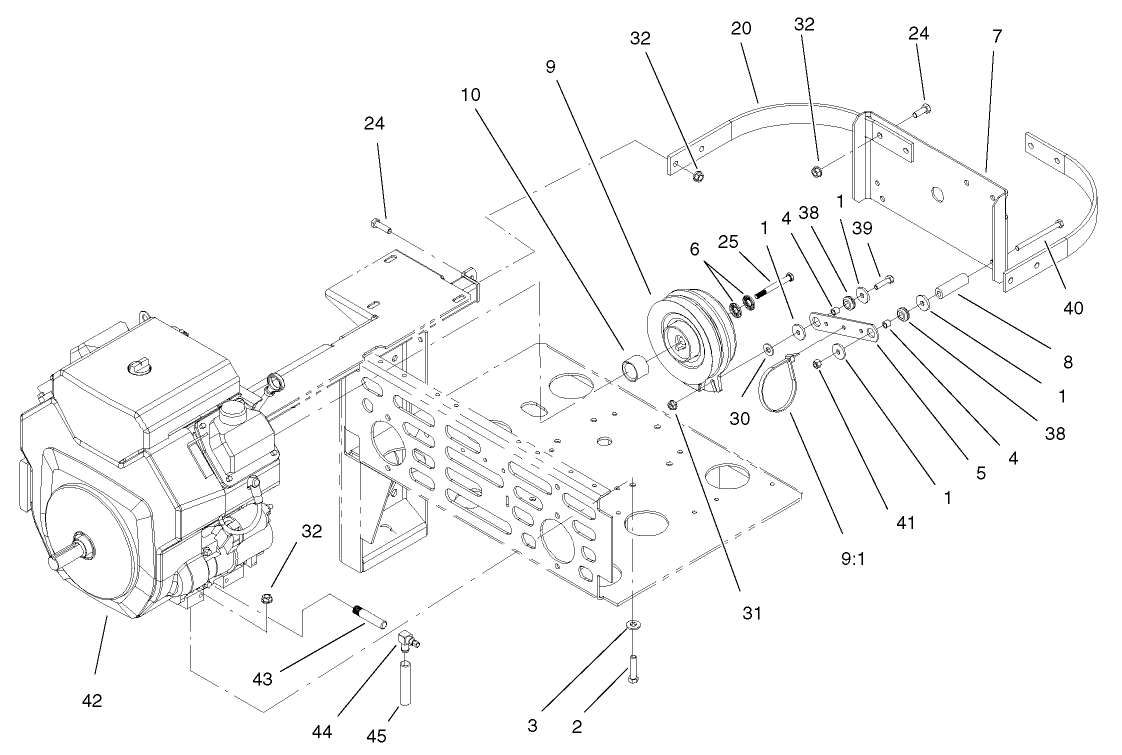 Engine and Clutch Assembly