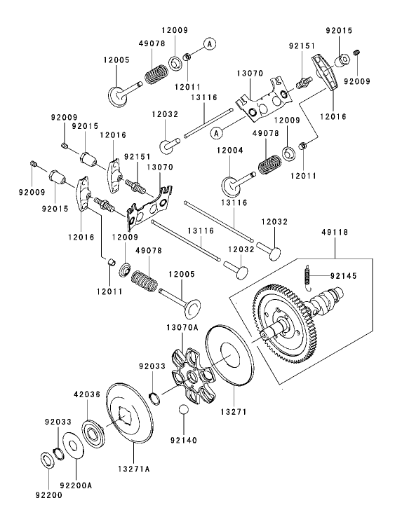 Valve/Camshaft Assembly Kawasaki FH721D-AS05