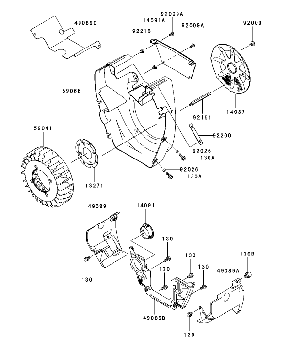 Cooling Equipment Assembly Kawasaki FH721D-AS05