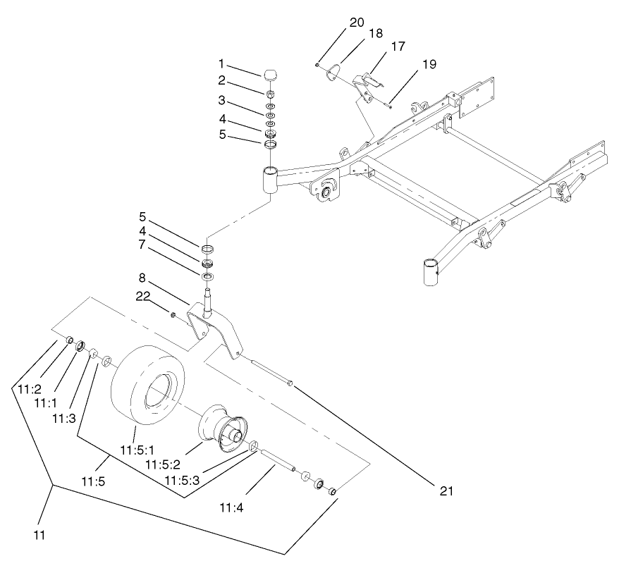 Caster and Wheel Assembly