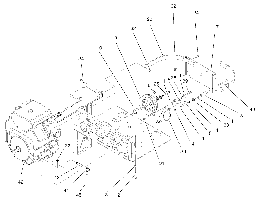 Engine and Clutch Assembly