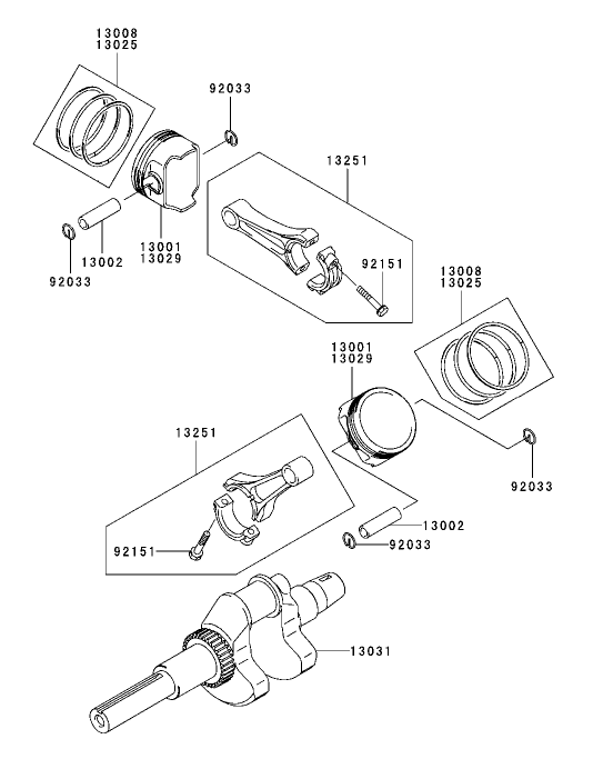 Piston/Crankshaft Assembly Kawasaki FH721D-AS05