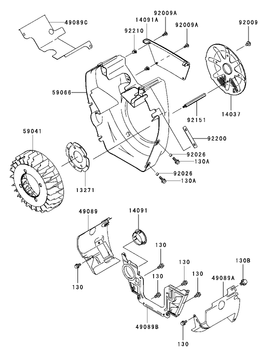 Cooling Equipment Assembly Kawasaki FH721D-AS05
