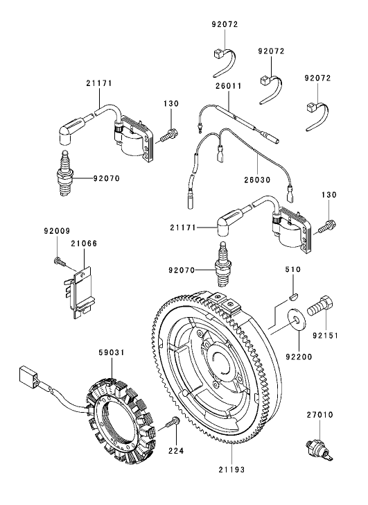 Electric Equipment Assembly Kawasaki FH721D-AS05
