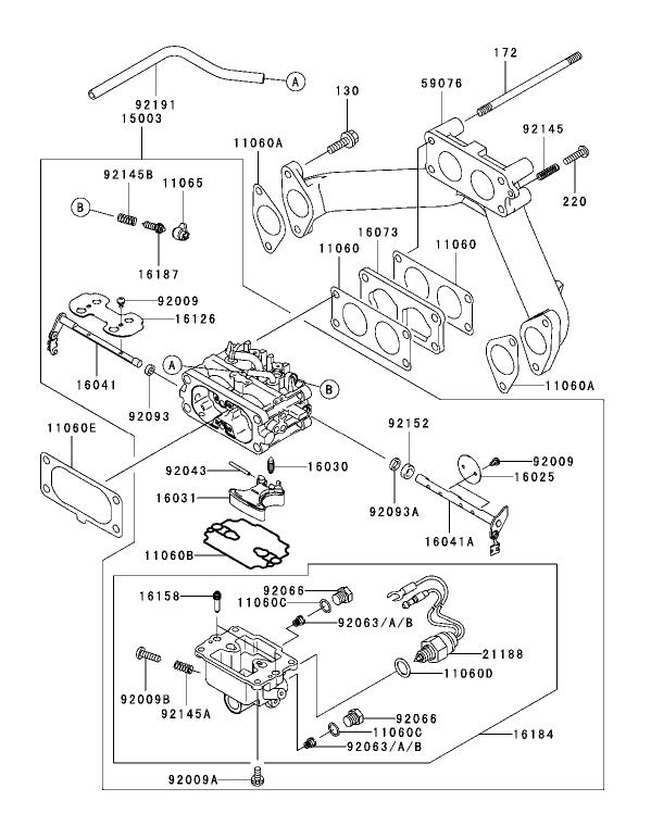 Carburetor Assembly Kawasaki FH721D-AS05