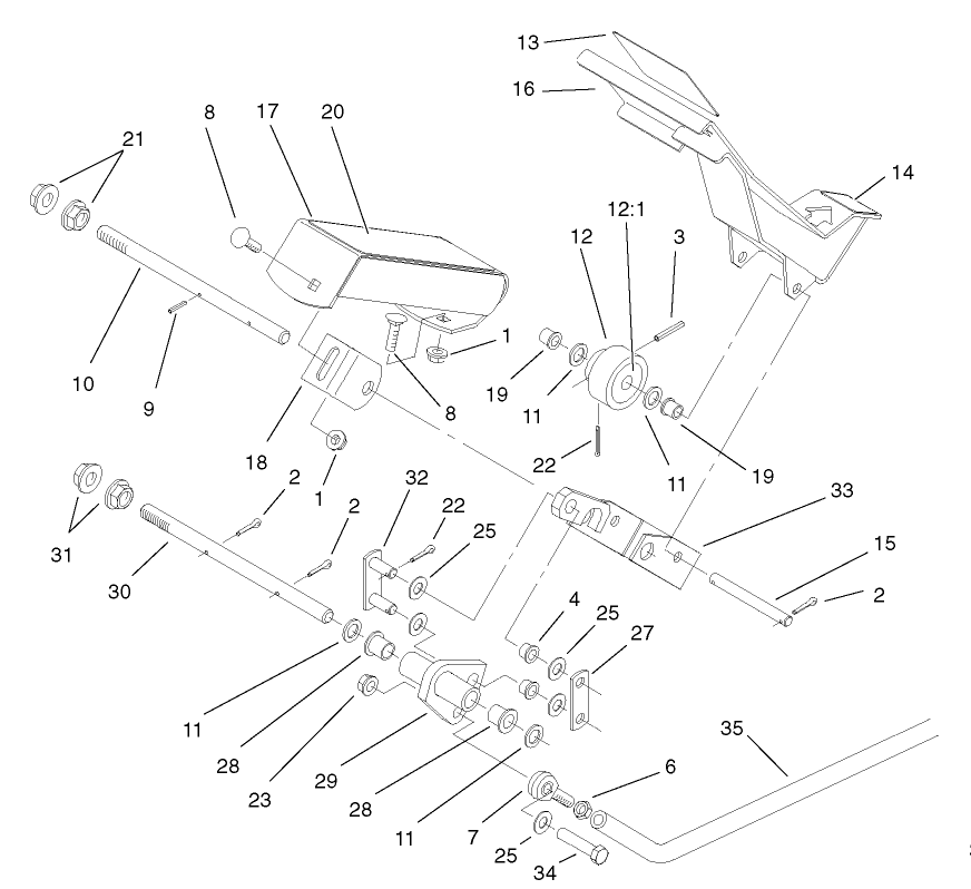 4 Wheel Drive Traction Pedal Assembly (only on: 30242)