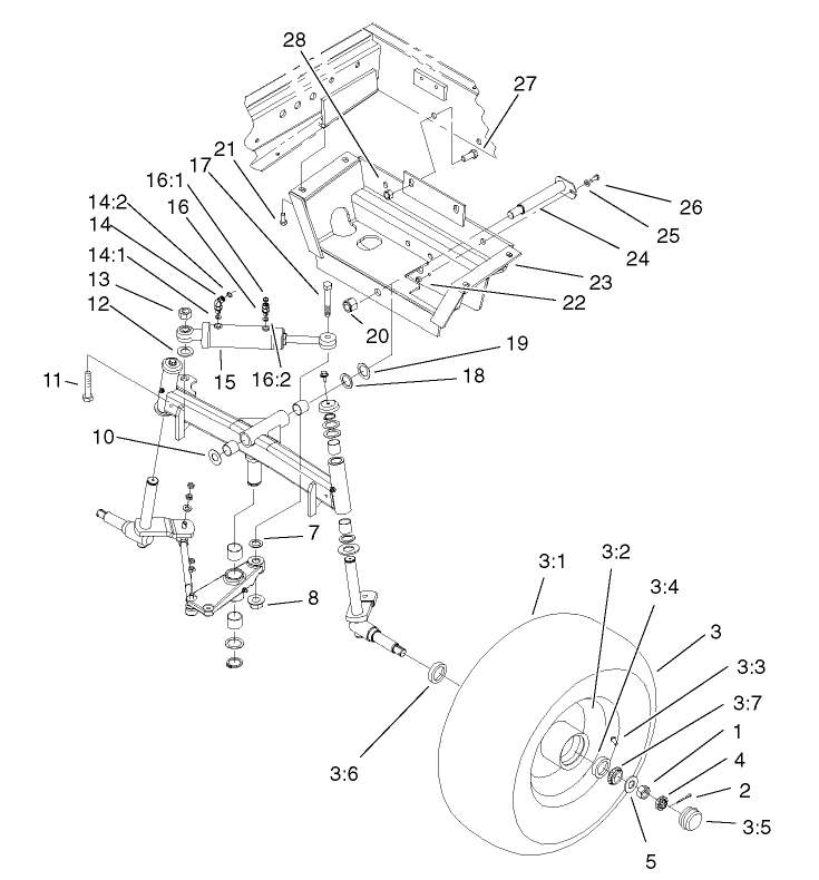 2 Wheel Drive Rear Axle Assembly (only on: 30241)