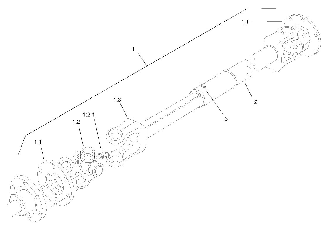 Driveshaft Assembly No. 98-5009 (only on: 30242)