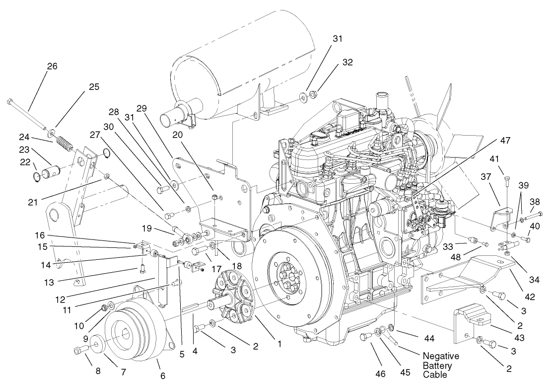 Engine and Mounting Components Assembly (Continued)