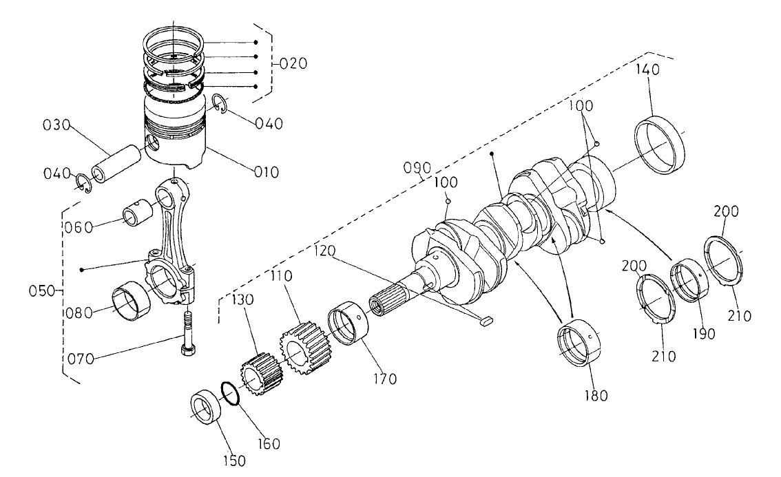 Piston and Crankshaft Assembly
