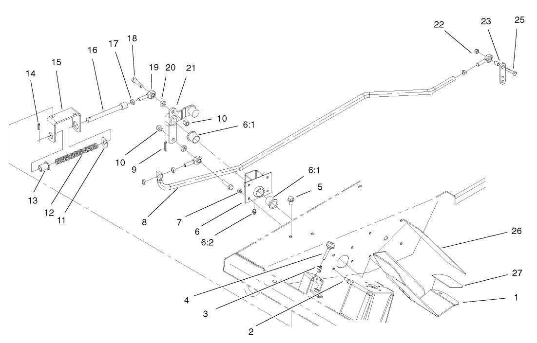 Traction Pedal and Linkage Assembly