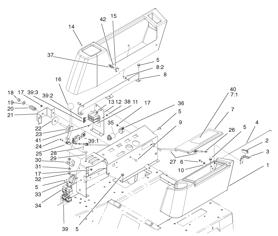 Control Console and Tool Box Assembly