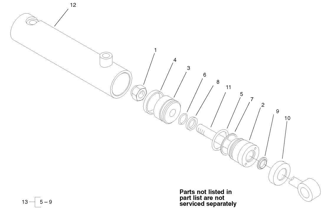 Hydraulic Cylinder Assembly No. 100-3016