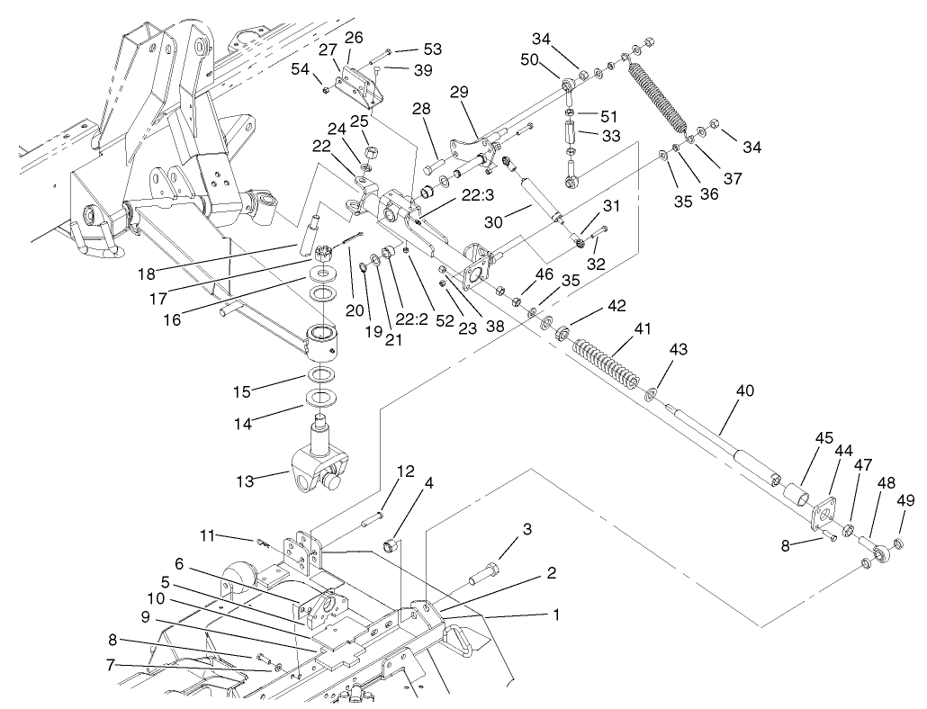 Side Deck Lift Arm and Damper Assembly