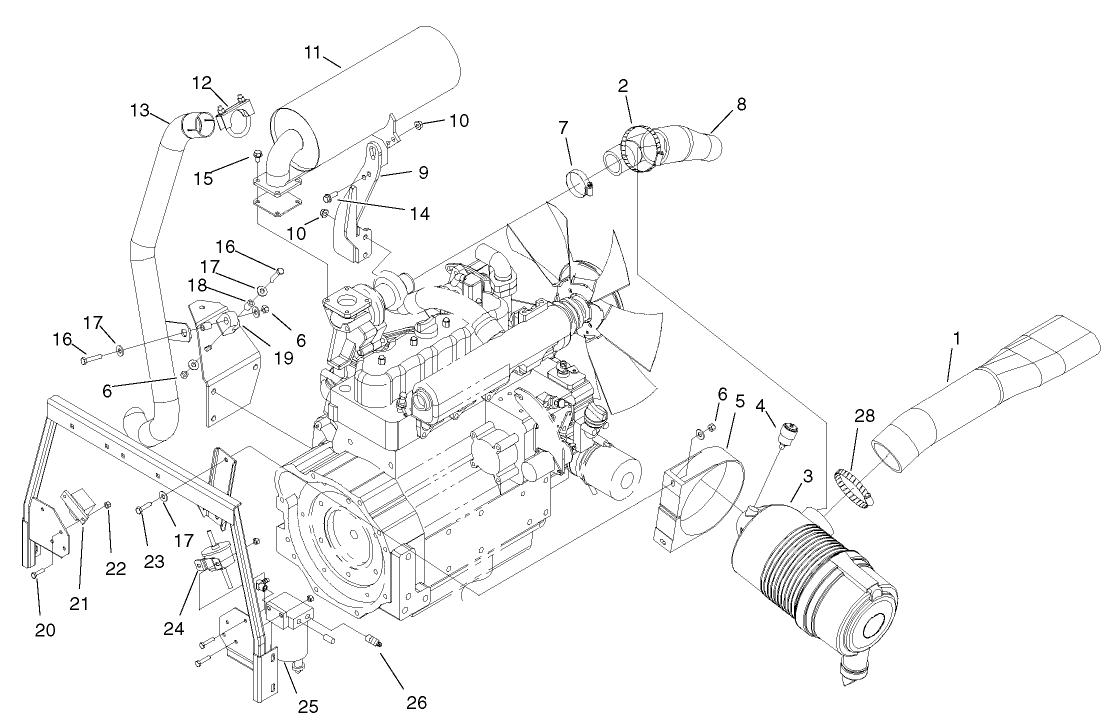 Air Cleaner and Muffler Assembly