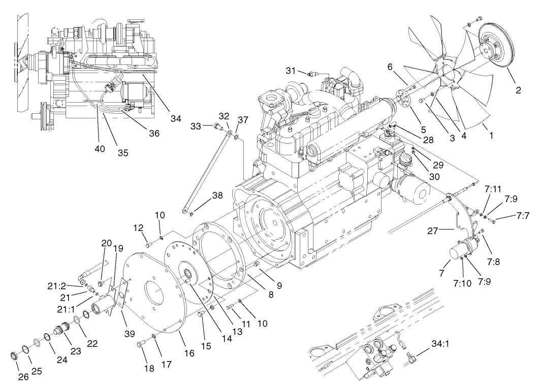 Fan Drive and Flywheel Assembly