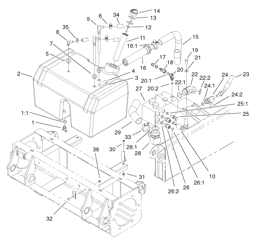 Hydraulic Reservoir and Filter Assembly