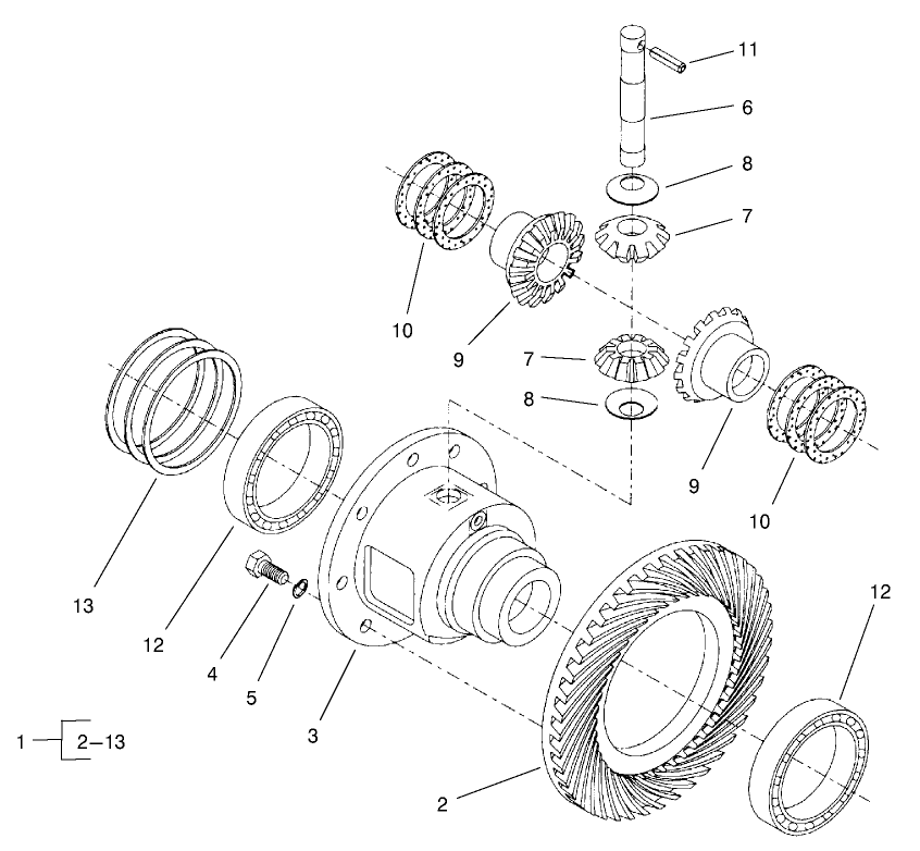 Rear Axle Assembly No. 100-3784 (Continued) Differential Assembly