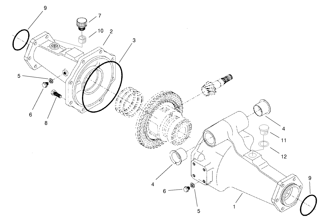 Rear Axle Assembly No. 100-3784 (Continued) Axle Support Assembly