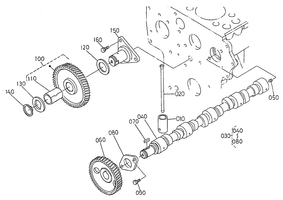 Camshaft and Idler Gear Shaft Assembly