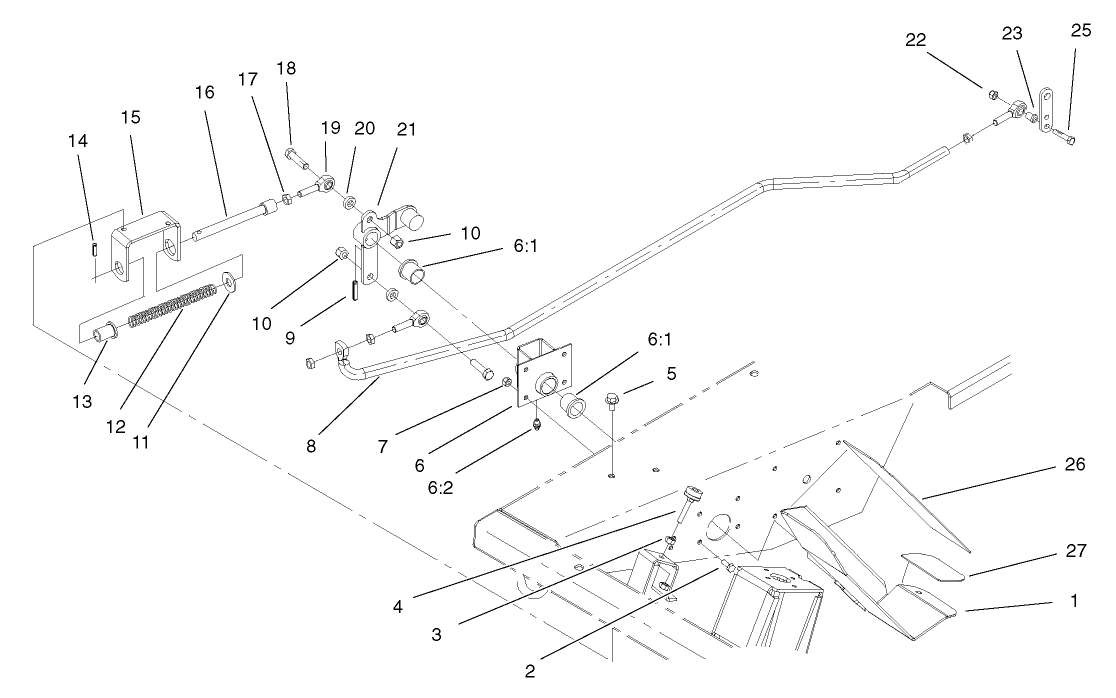 Traction Pedal and Linkage Assembly