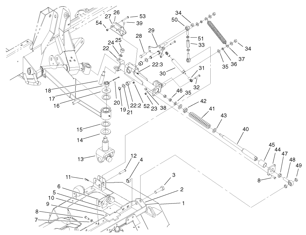 Side Deck Lift Arm and Damper Assembly