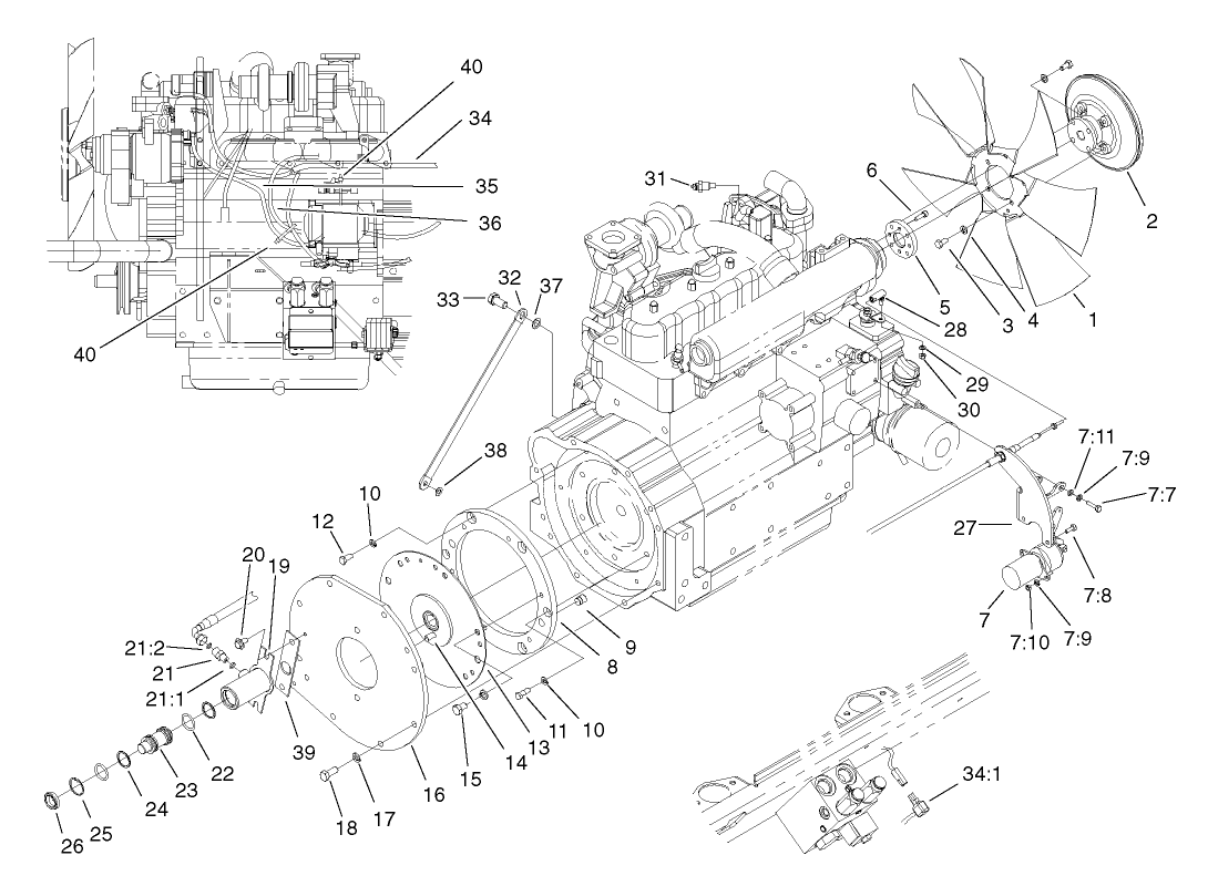 Fan Drive and Flywheel Assembly