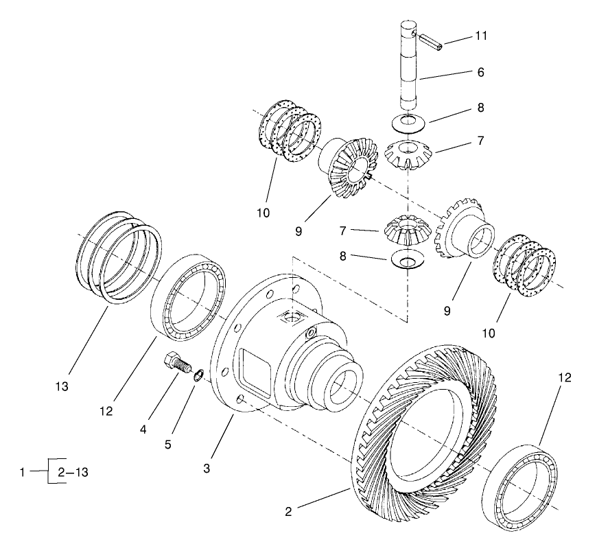 Rear Axle Assembly No. 100-3784 (Continued) Differential Assembly