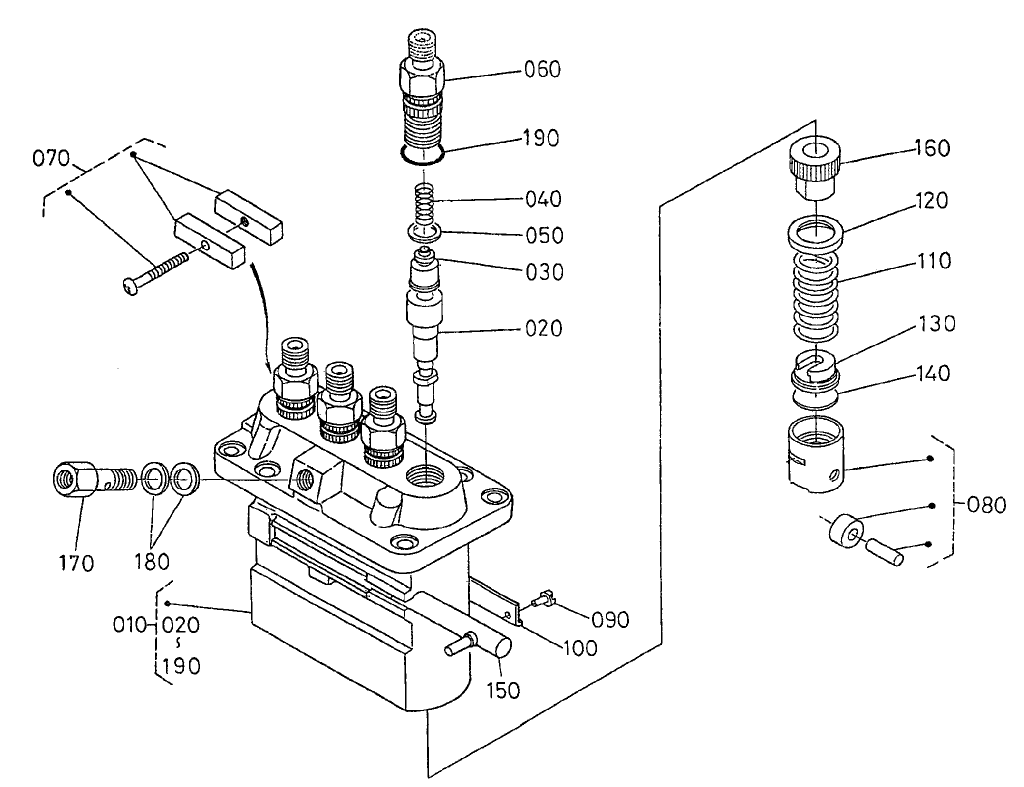 Injection Pump Component Parts Assembly