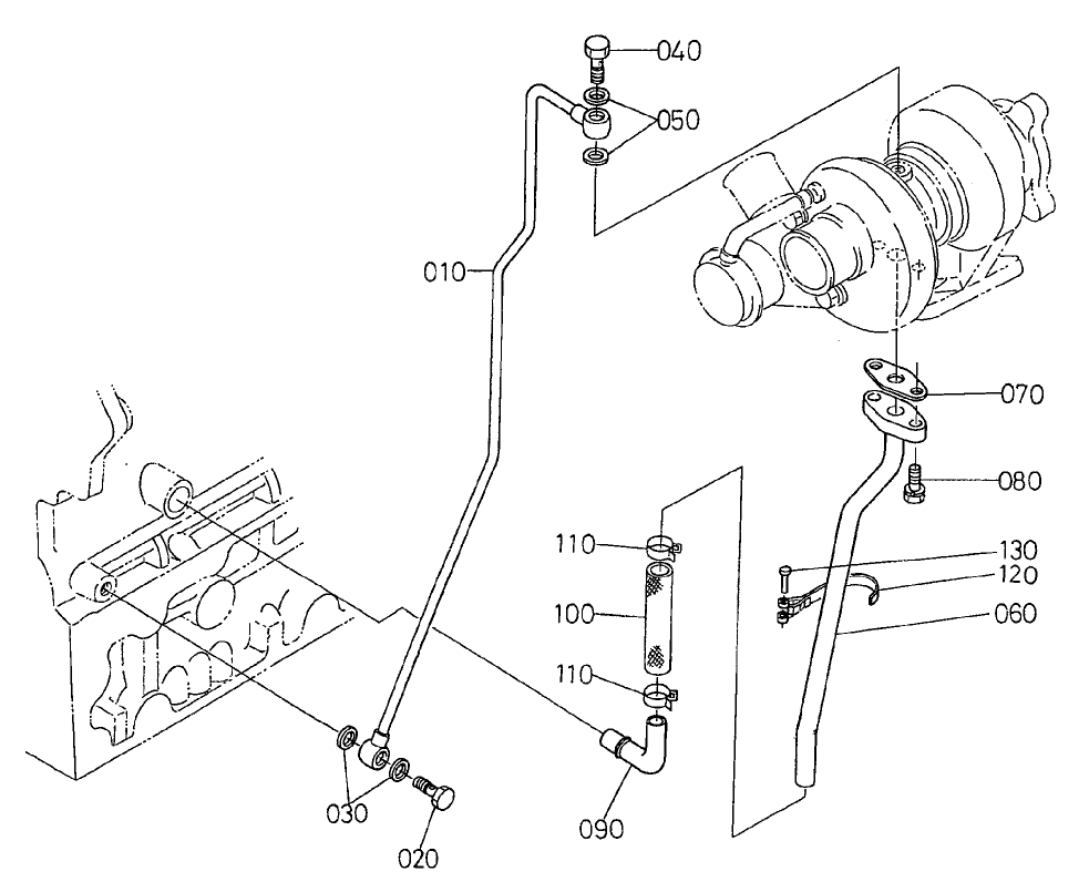 Oil Pipe (Turbo Charger) Assembly