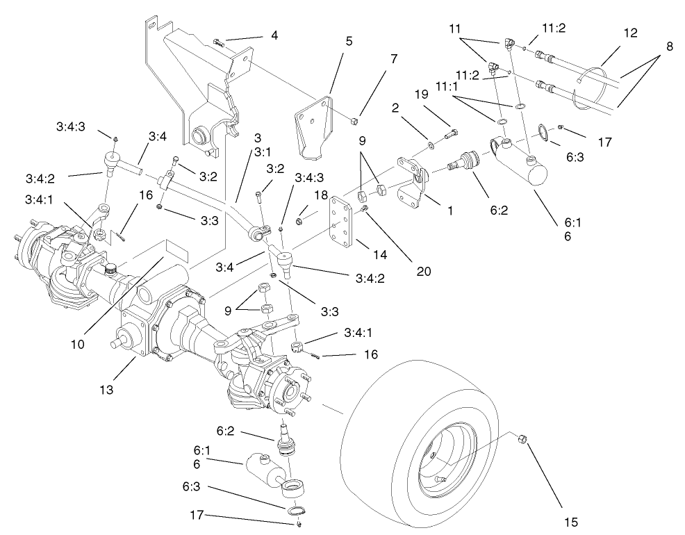 4 Wheel Drive Rear Axle Assembly (only on: 03551)