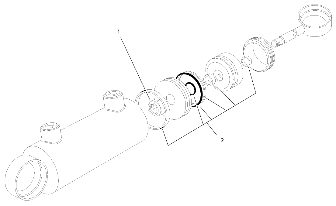 Hydraulic Cylinder Assembly No. 98-8163 (only on: 03551)