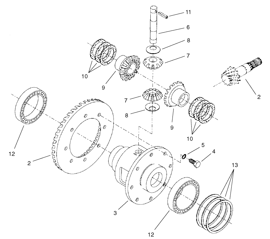 Rear Axle Assembly No. 98-3925 (Continued) Differential Assembly No. 95-7503