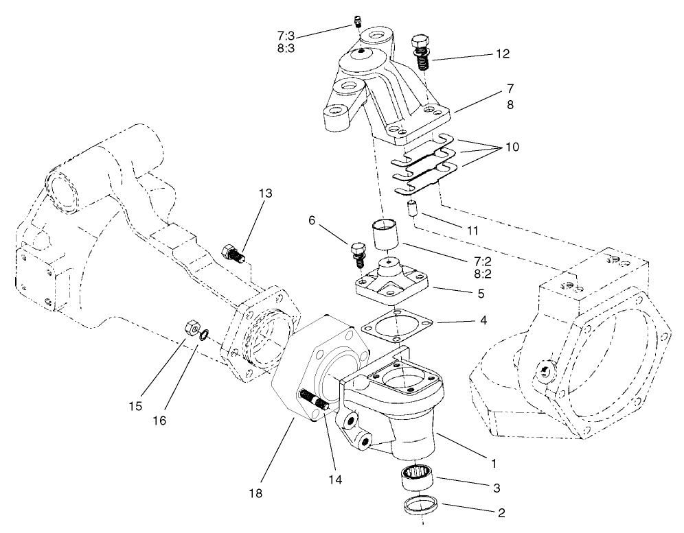 Rear Axle Assembly No. 98-3925 (Continued) Bevel Gear Case Assembly